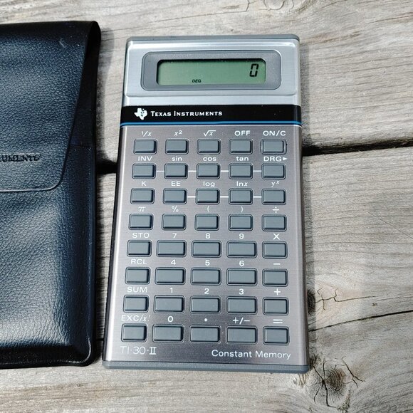 Texas Instruments TI-20-II LTA1984 Vintage Calculator 0222306 With Case WORKS - Picture 4 of 5